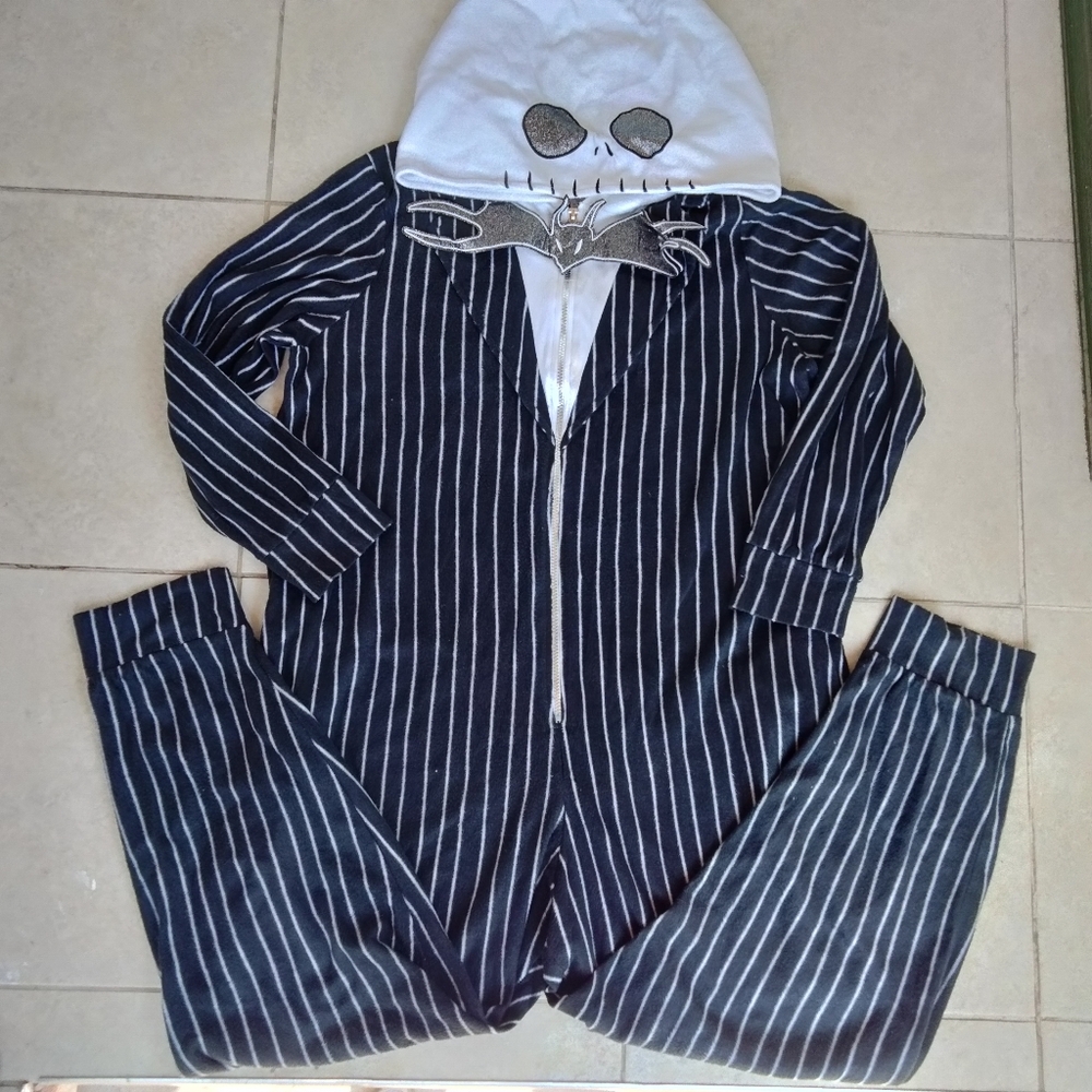Disney Nightmare Before Christmas Jack Skellington Adult Pajamas Costume Sz 3X